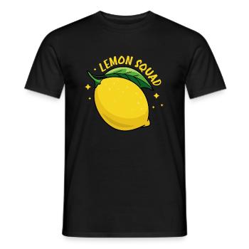 Lemon Squad Lemonade Citrus Fruits Summer - Men's T-Shirt - black - Front - AI Model Male 178 light (178cm)