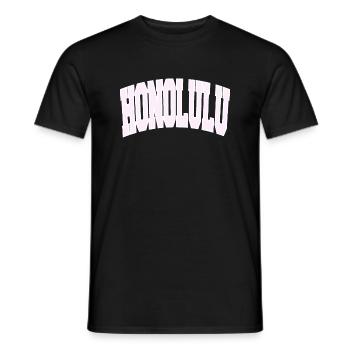 HONOLULU College - Männer T-Shirt - Schwarz - Vorne - AI Model Male 178 light (178cm)