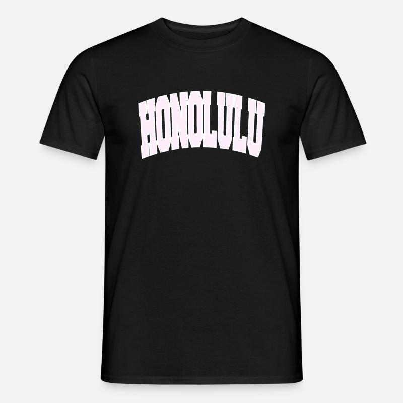 HONOLULU College - Männer T-Shirt - Schwarz