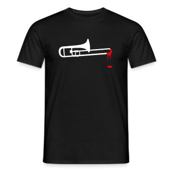 Posaune Posaunist Blasorchester Blasmusik - Männer T-Shirt - Schwarz - Vorne - AI Model Male 178 light (178cm)