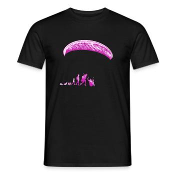 Paragliding Evolution - Men's T-Shirt - black - Front - AI Model Male 178 light (178cm)