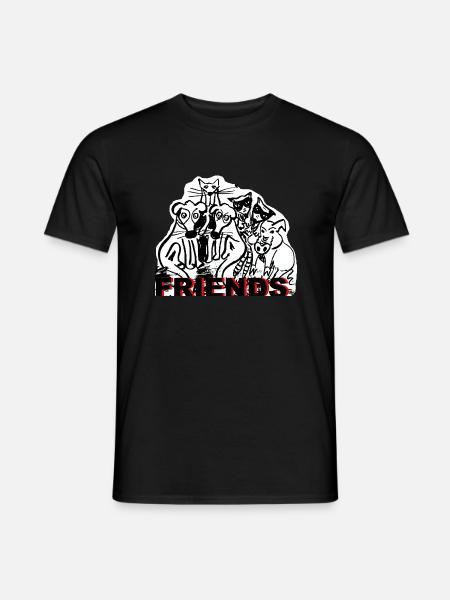ZoffArt FRIENDS - Männer T-Shirt - Schwarz