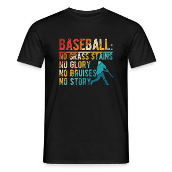 Baseball - Männer T-Shirt - Schwarz - Vorne - AI Model Male 178 light (178cm)