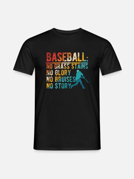 Baseball - Männer T-Shirt - Schwarz