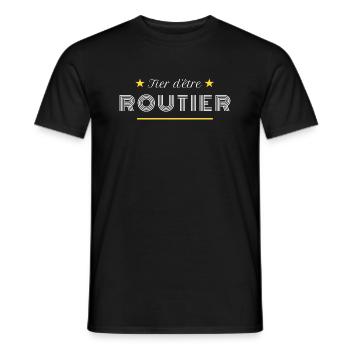 Fier d'être routier - T-shirt homme - noir - Devant - AI Model Male 178 light (178cm)