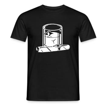 Cigar - Men's T-Shirt - black - Front - AI Model Male 178 light (178cm)