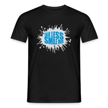 talk less smile more - Men's T-Shirt - black - Front - AI Model Male 178 light (178cm)