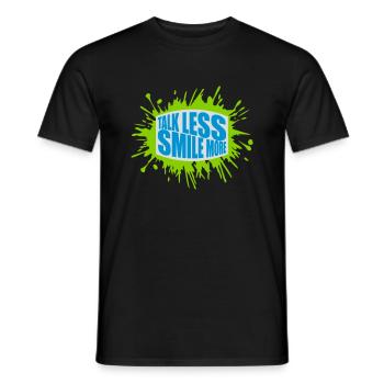 talk less smile more - Men's T-Shirt - black - Front - AI Model Male 178 light (178cm)