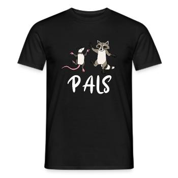 Raccoons and Opossum Cute Raccoon Squad Pals - Men's T-Shirt - black - Front - AI Model Male 178 light (178cm)
