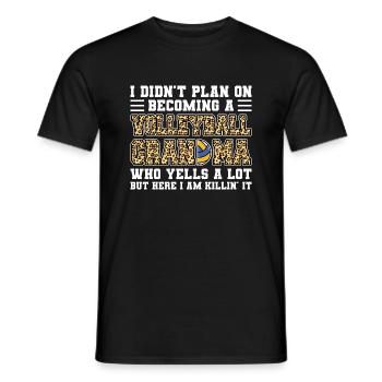 Volleyball-Oma Volleyball-Großmutter Geschenk - Männer T-Shirt - Schwarz - Vorne - AI Model Male 178 light (178cm)
