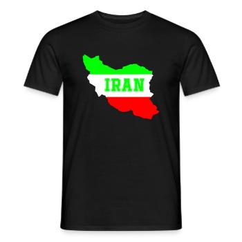 Iran - Men's T-Shirt - black - Front - AI Model Male 178 light (178cm)