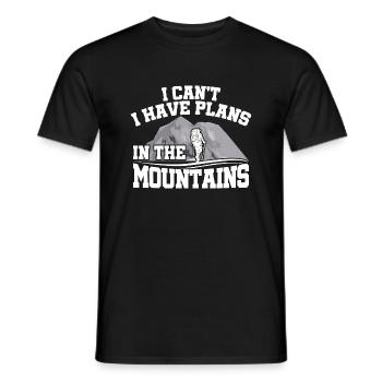 I Can't I Have Plans In The Mounatins Hiking Trekk - Männer T-Shirt - Schwarz - Vorne - AI Model Male 178 light (178cm)
