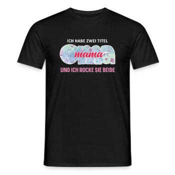 Oma & Mama - Muttertag - Männer T-Shirt - Schwarz - Vorne - AI Model Male 178 light (178cm)