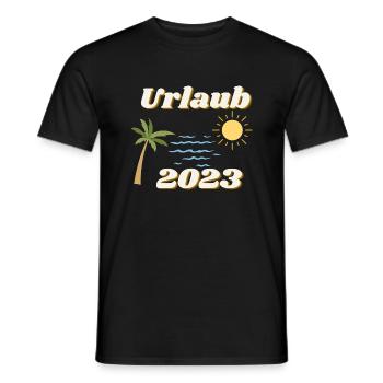 Urlaub - Männer T-Shirt - Schwarz - Vorne - AI Model Male 178 light (178cm)