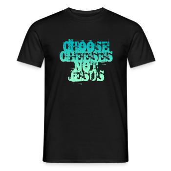 Choisissez des fromages - pas Jésus - T-shirt homme - noir - Devant - AI Model Male 178 light (178cm)