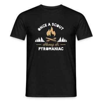 Once a Scout Always a Pyromaniac - Männer T-Shirt - Schwarz - Vorne - AI Model Male 178 light (178cm)