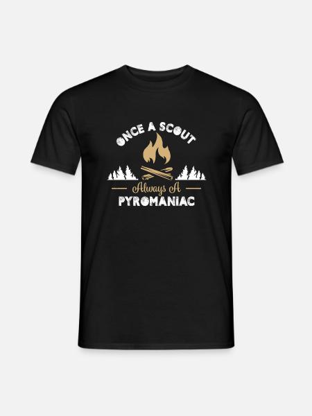 En gang speider, alltid en pyroman - T-skjorte herre - svart