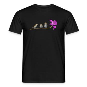Little birdies Kleine Vögel - Männer T-Shirt - Schwarz - Vorne - AI Model Male 178 light (178cm)
