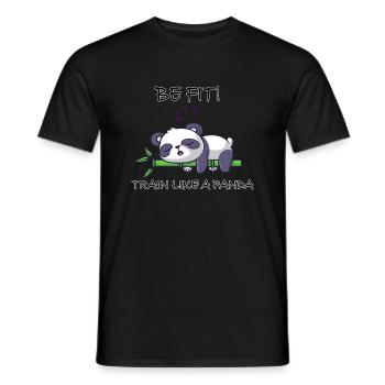Soyez en forme comme un panda - T-shirt homme - noir - Devant - AI Model Male 178 light (178cm)
