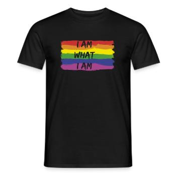 Iam what I am LGBTQ Shirt - Männer T-Shirt - Schwarz - Vorne - AI Model Male 178 light (178cm)