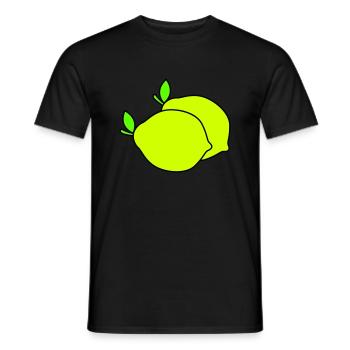 lemons - Men's T-Shirt - black - Front - AI Model Male 178 light (178cm)