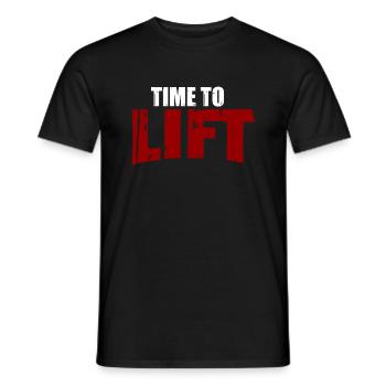 Time To Lift - Workout - Men's T-Shirt - black - Front - AI Model Male 178 light (178cm)