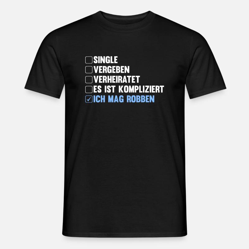 Seehund Seelöwe Robbe - Männer T-Shirt - Schwarz
