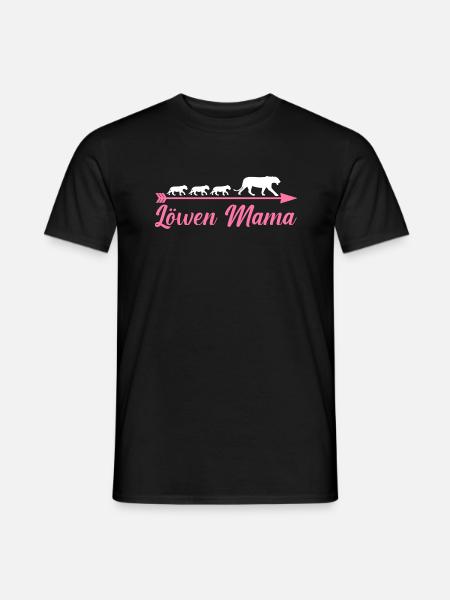 Mutter Löwen Mama - Männer T-Shirt - Schwarz