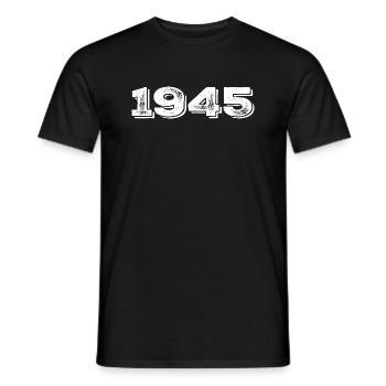 Birthday Gift 1945 - 1945 - Men's T-Shirt - black - Front - AI Model Male 178 light (178cm)