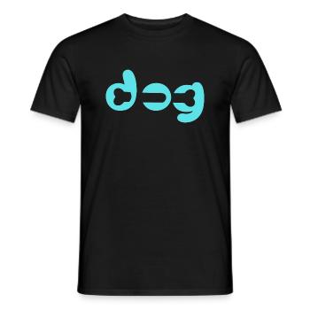 Schriftzug mit Knochen / Hund / Dog / Geschenk - Männer T-Shirt - Schwarz - Vorne - AI Model Male 178 light (178cm)