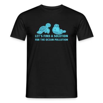Marine Conservation - Men's T-Shirt - black - Front - AI Model Male 178 light (178cm)