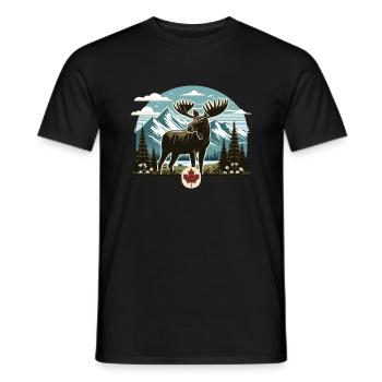 Kanada 18 - Männer T-Shirt - Schwarz - Vorne - AI Model Male 178 light (178cm)