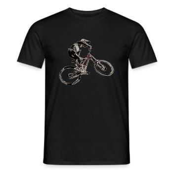 vtt descente - T-shirt homme - noir - Devant - AI Model Male 178 light (178cm)