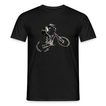 vtt descente - T-shirt homme - noir - Devant - AI Model Male 178 light (178cm)