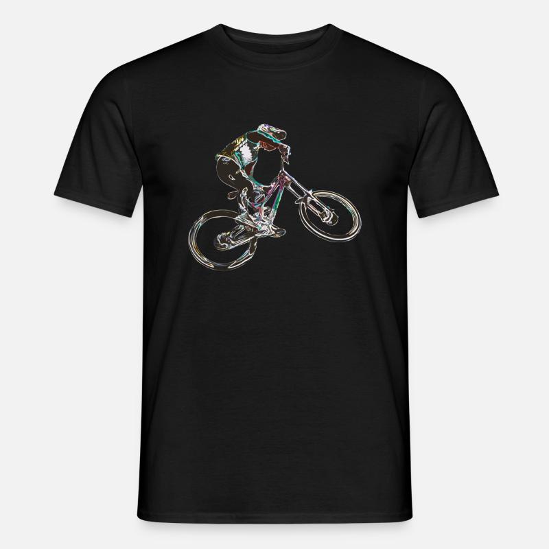 MTB-Abfahrt - Männer T-Shirt - Schwarz