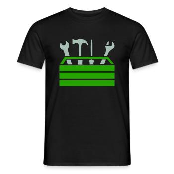 Tool Workshop Tool Box - Men's T-Shirt - black - Front - AI Model Male 178 light (178cm)