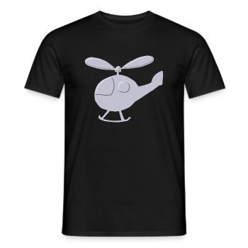 hubschrauber relief - Männer T-Shirt - Schwarz - Vorne - AI Model Male 178 light (178cm)