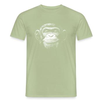 Laughing Monkey - Men's T-Shirt - sage - Front - AI Model Male 178 light (178cm)