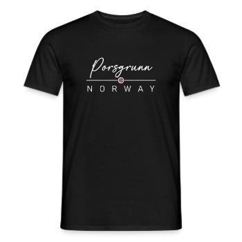 Norwegen - Porsgrunn - Norge - Norway - Männer T-Shirt - Schwarz - Vorne - AI Model Male 178 light (178cm)