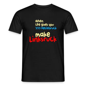 Linksruck - Männer T-Shirt - Schwarz - Vorne - AI Model Male 178 light (178cm)