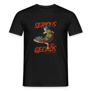 Passionné de geckos léopard depuis 1943 - T-shirt homme - noir - Devant - AI Model Male 178 light (178cm)