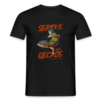 S’intéresse sérieusement aux geckos léopards depuis 1980 - T-shirt homme - noir - Devant - AI Model Male 178 light (178cm)