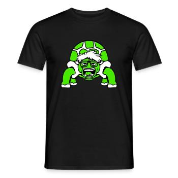 Turtle Nerd Horn-Rimmed Glasses Geek Smart Laughs Cool - Men's T-Shirt - black - Front - AI Model Male 178 light (178cm)
