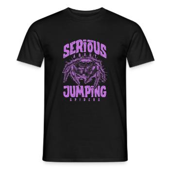Sérieux au sujet des araignées sauteuses Propriétaire d’une araignée de compagnie - T-shirt homme - noir - Devant - AI Model Male 178 light (178cm)