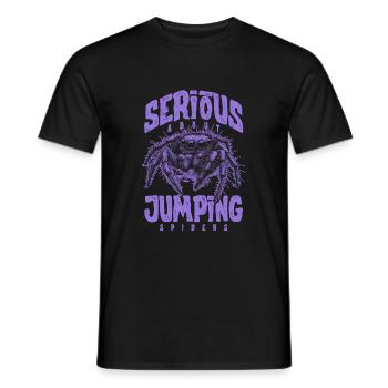 Sérieux au sujet des araignées sauteuses Propriétaire d’une araignée de compagnie - T-shirt homme - noir - Devant - AI Model Male 178 light (178cm)