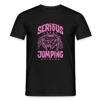 Sérieux au sujet des araignées sauteuses Propriétaire d’une araignée de compagnie - T-shirt homme - noir - Devant - AI Model Male 178 light (178cm)