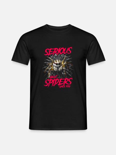 Ernsthaft über springende Spinnen Haustier seit 1936 - Männer T-Shirt - Schwarz