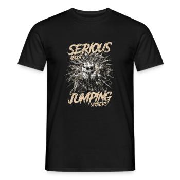 Sérieux au sujet des araignées sauteuses Propriétaire d’une araignée de compagnie - T-shirt homme - noir - Devant - AI Model Male 178 light (178cm)