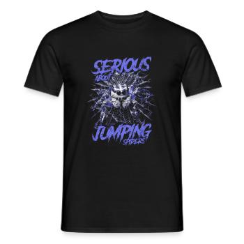 Sérieux au sujet des araignées sauteuses Propriétaire d’une araignée de compagnie - T-shirt homme - noir - Devant - AI Model Male 178 light (178cm)