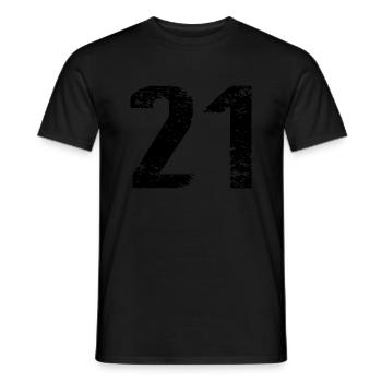 Maillot à 21 numéros - T-shirt homme - noir - Devant - AI Model Male 178 light (178cm)